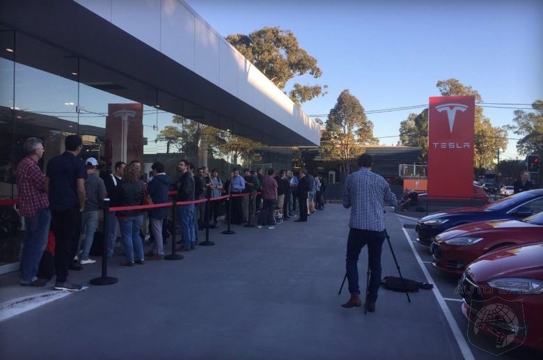 The Next Apple? Lines Of Tesla Fans Forming To Order New Model 3